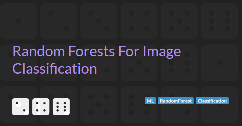 Random Forests For Image Classification