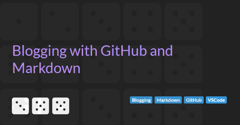 Blogging with GitHub and Markdown