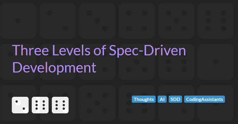 Three Levels of Spec-Driven Development